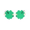 WDZAYXC Clover Glasses, Leaf Clover Metal Frame Glasses, Trendy Glasses