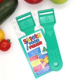Safety Food Peeler, Kids Peeler, Children's Kitchen Utensils, Bladeless Peeler - Green