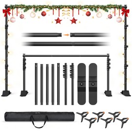 Forlogic 10x8ft Banner Backdrop Stand Kit，Heavy Duty Adjustable Photo Background Stand Step and Repeat Backgdrop Frame for Photography，Party，Trade Show