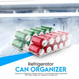 Utopia Kitchen - Can Organizer For Pantry - Soda Can Organizer For Refrigerator or Fridge Organizers and Storage - Can Storage Organizer Pantry, & Freezer Kitchen Organization - (Clear, Pack of 4)