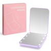 WOBSION Small Mirror with Lights,LED Compact Makeup Mirror,1x/3x Mini Travel