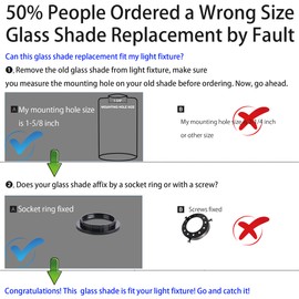 GoldSwift 3 Pack Round Sphere Glass Globes for Light Fixtures Replacement, 5.9" Diameter, Clear Seeded Bubble Glass Globe Lampshade Cover for Pendant Light Chandelier Wall Sconce, 1-5/8 Inch Fitter