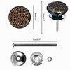 Nacnic Set of 12 Hand Painted Black and Gold Mandala