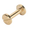 50 Set Binding Rivet Round Flat Head Brass Slot Screw
