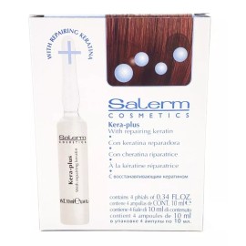 Salerm Cosmetics Kera-plus 4 Ampolletas 10 Ml C/u Salerm Cosmetics