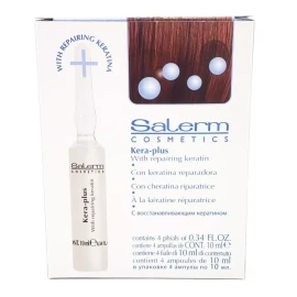 Salerm Cosmetics Kera-plus 4 Ampolletas 10 Ml C/u Salerm Cosmetics