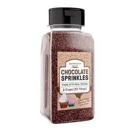 Unpretentious Chocolate Sprinkles, Perfect for Festivities, Multi-Use Shaker Bottle, Dessert Decorating