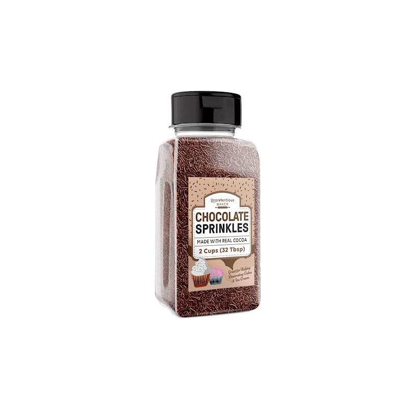 Unpretentious Chocolate Sprinkles, Perfect for Festivities, Multi-Use Shaker Bottle, Dessert