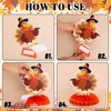 FYSUIMU 12 Pcs Fall Thanksgiving Honeycomb Centerpieces Funny Turkey Honeycomb