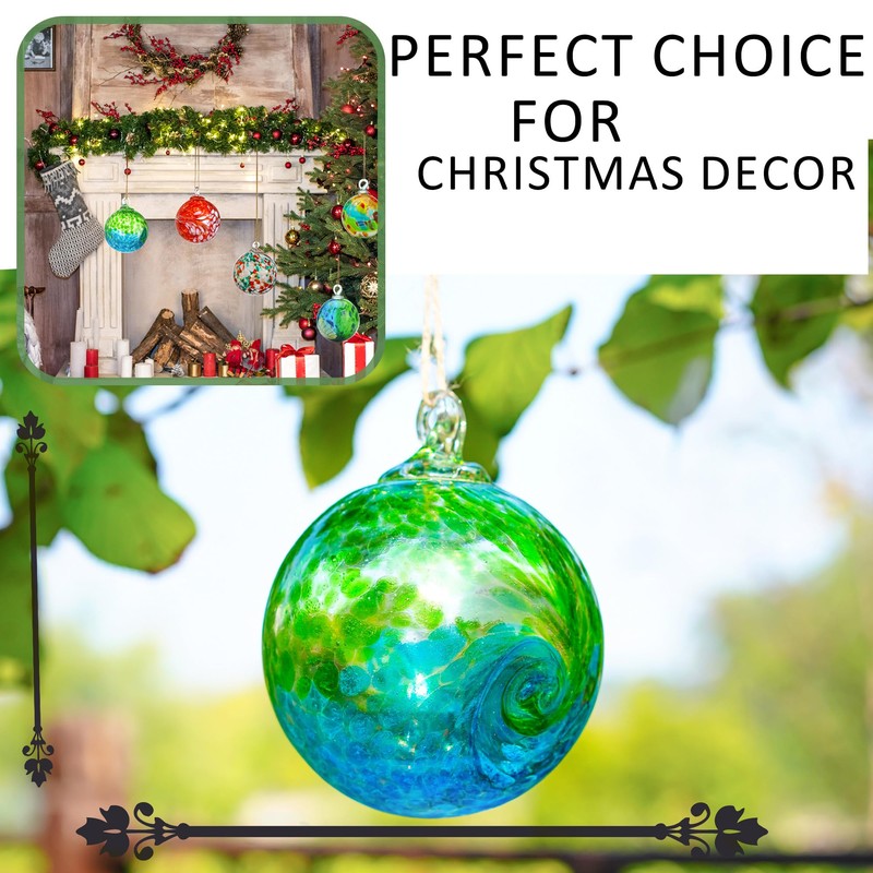 4" Hand Blown Baubles Glass Gazing Ball Garden Ball for