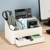 KINGFOM Desk Organizer with Drawer, Multifunction Pencil Holder for Desk,