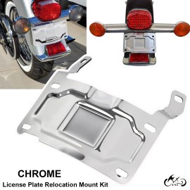 Unbranded License Plate Relocation Mount Kit For Harley Softail Touring 86-08 Road King US