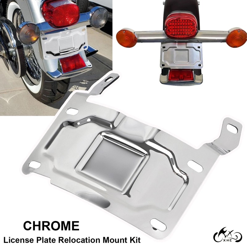 Unbranded License Plate Relocation Mount Kit For Harley Softail Touring