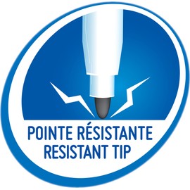 BIC Kids Mini Velleda, Whiteboard Markers Fine Bullet Dry Wipe Markers, Ideal for School or Home, Assorted Colours, Pack of 6