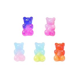 Colorful Gummy Bear Brooch Pin-Cute Gummy Bear Brooch Pin Sweets Candy Badge Backpack Hat Fashion Accessory (5pcs)