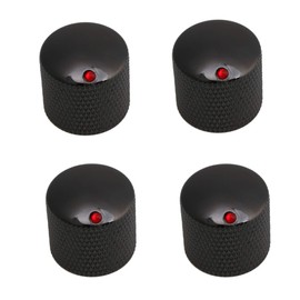 Etfbuy Black Metal Guitar Knobs, Pack of 4, Suitable for Most Brands, Perfect for Electric Guitar Bass