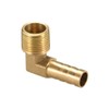 sourcing map Brass Barb Hose Fitting, 90 Degree Elbow 10mm