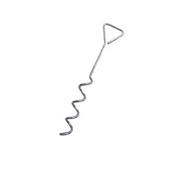 Mytee Products Hay Tarp Spiral Anchor Pins 16" | Galvanized Steel Ground Stake for Secure Hay Covers - 20 Pack