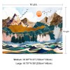 Ruibo Mountain Tapestry Wall Hanging, Forest Tree Sunset Tapestry/Nature Landscape