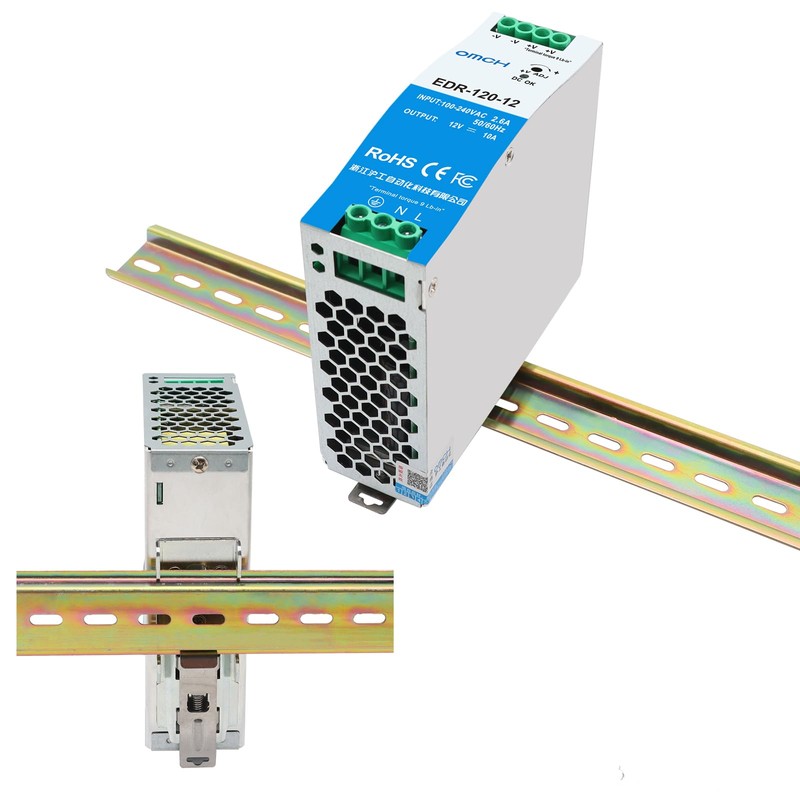 OMCH EDR-120-12 DIN Rail Switching Power Supply, 120W 12V 10A