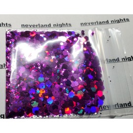 neverland nights Purple Holographic glitter mix, for nails, acrylics,Festi