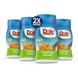 Juicy Mixes Dole Tropical Splash Liquid Water Enhancer - Sugar Free & Delicious, Makes 40 Flavored Water Beverages, 4 pack