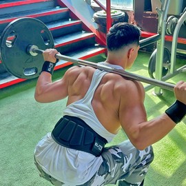 Cinturon para gimnasio, faja para soporte de espalda baja, ideal para levantamiento de pesas, 17cm de soporte, (Negro, Grande)