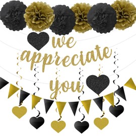 We Appreciate You Banner Thank You Party Decoration Supplies Employee Appreciation Decorations Work Anniversary Office Party Decorations for Employee Staff