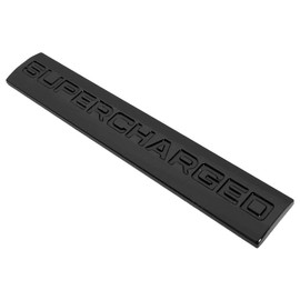 2X Supercharged Letter Car Sport Liftgate Logo Emblem Badge Nameplate (Matte Black)