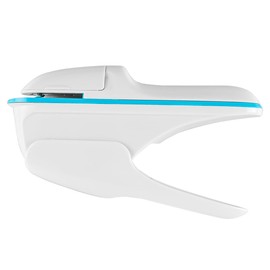 Sarini Staple Free Stapler Portable Staple Less Stapler for Paper Binding No Stapler Clips Needed for Booklets Brochures Newspapers Leaflets and Office/Home Use（White）