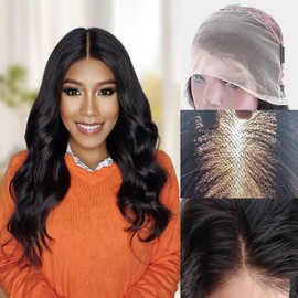 AMEILY Human Hair Wig 13x4 Boby Wave Lace Front Wigs Human Hair Pre Plucked HD Transparent Lace Frontal Wigs Human Hair Wigs 200% Density Glueless Wigs Human Hair for Women (20 inches)