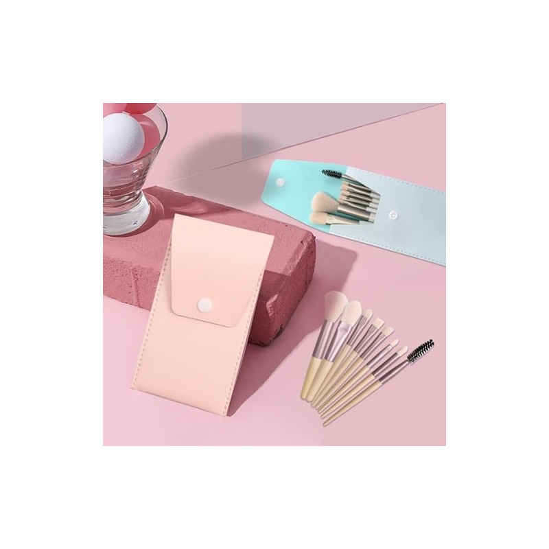 Set de 16 Brochas de Maquillaje de Viaje con Estuche.