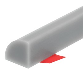 uxcell Flexible Molding Trim, 98 Inch Flexible Quarter Round Molding Silicone Peel and Stick Trim Self Adhesive Shower Water Barrier for Corner Decor Bathroom Kitchen, Grey