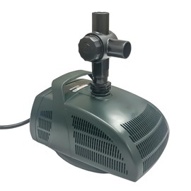 Fish Mate 500 Pond Pump -Ceramic shaft bearings, Anti-clog filter design, Low running costs, Includes fountain set with 4 options