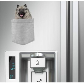 Keeshonden Dog in Pocket Car Bumper Magnet, Magnetic for Refrigerator, Decorative Fridge, Office, Whiteboard, Kitchen, Locker Waterproof Decor, Family & Friends, 4x7 in
