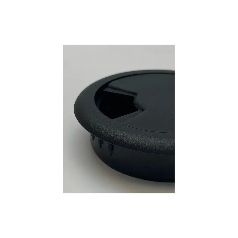 Tapon Pasacables Negro Guía Pasa Cables Para Escritorio 2 Pz
