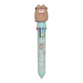 Grupo Erik Pusheen - Bolígrafo 10 en 1 con decoración de gato Pusheen 3D, regalos Pusheen, papelería Pusheen, multicolor, bolígrafo lindo, bolígrafo k