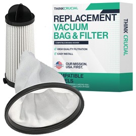 Think Crucial Replacement Vacuum Bag & Filter – Compatible with Hoover Part # 2KE2105000, 2KE2110000 – Fits Hoover Shoulder Vac Pro C2401 & Royal RY4000/RY4001 Backpack Vacuums – (1 Bag & 1 Filter)