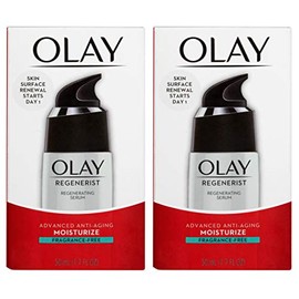 (PACK of 2) 0lay Regenerist Regenerating Serum FRAGRANCE-FREE, 1.7 Fl Oz (50 ml) EACH - Advanced Anti-Aging Moisturizer