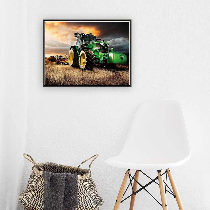 ycyingcheng Square Diamond Painting Tractor Cross Stitch Embroidery Full Diamond