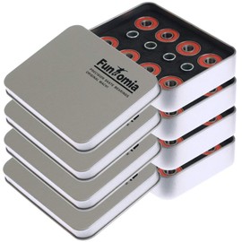 FunTomia Mach1 ABEC-9 Racing Ball Bearings + Spacer in a Metal Box for Inline Skates Skateboard Rollerblade Waveboard and Longboards Pack of 8, 16 or 32 Pieces