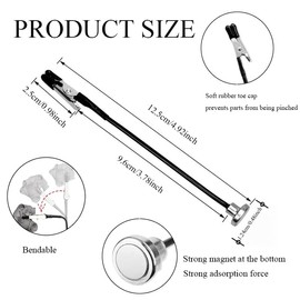 Xinghonyac 10 Pcs Alligator Clip Sticks, Model Holder Clips with Magnetic Base, 12.5cm Model Painting Clips for Model Parts Assemble, Card, Photo