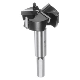 sourcing map Forstner Drill Bit 45mm (1-3/4") Tungsten Carbide 3 Flutes Boring Forstner Bit for Hinge Wood Hole Drilling Woodworking
