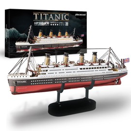 Piececool 3D Puzzle Metal Ship Model Titanic, 3D Metal Puzzle for 340 Stainless Steel, Full Metal, 1:1 Restore Collection, Birthday Gift, Model Kit Adults, 226 Pieces