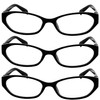 Reading Glasses – 9502HP- 3 PK – Black – 1.25