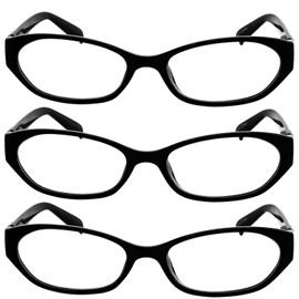 Reading Glasses – 9502HP- 3 PK – Black – 1.25