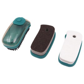 WANGCL Soap Dispensing Dish Brush Set with 3 Replacement Heads for Dishes Pot Pan Kitchen Bathroom Sink Scrubbing