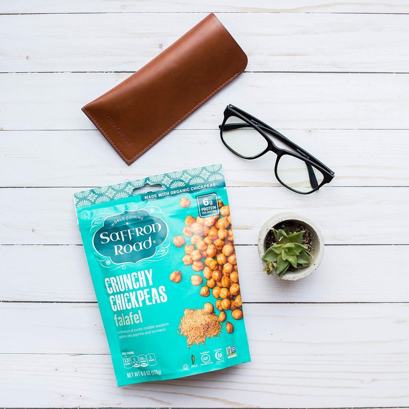 Saffron Road Organic Crunchy Chickpea Snacks-Gluten Free, Non-GMO, Halal, Kosher,