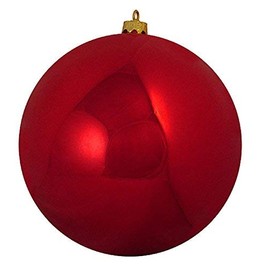 VCO Shiny Red Hot Commercial Shatterproof Christmas Ball Ornament 6" (150mm)