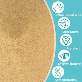 Sukh Hamster Desert Sand 15OZ - Fine Sand Bath for Reptile Hermit Crab Dwarf Hamster Chinchilla Gerbil Turtle as Zoo Med Repti Sand Substrate Hamster Bedding Cleaning Supplies Odor Control Hides Dig